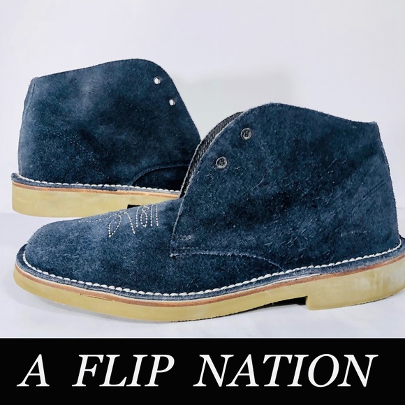 Code West size 8.5 M Blue Suede Leather Boots - Picture 1 of 8